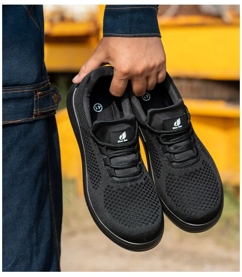 Neue rutschfeste Arbeitsschuhe für Herren, Stahlkappenschuhe, durchtrittsichere Arbeitsschuhe für die Baubranche, bequeme Sportschuhe für Herren – Detail 17