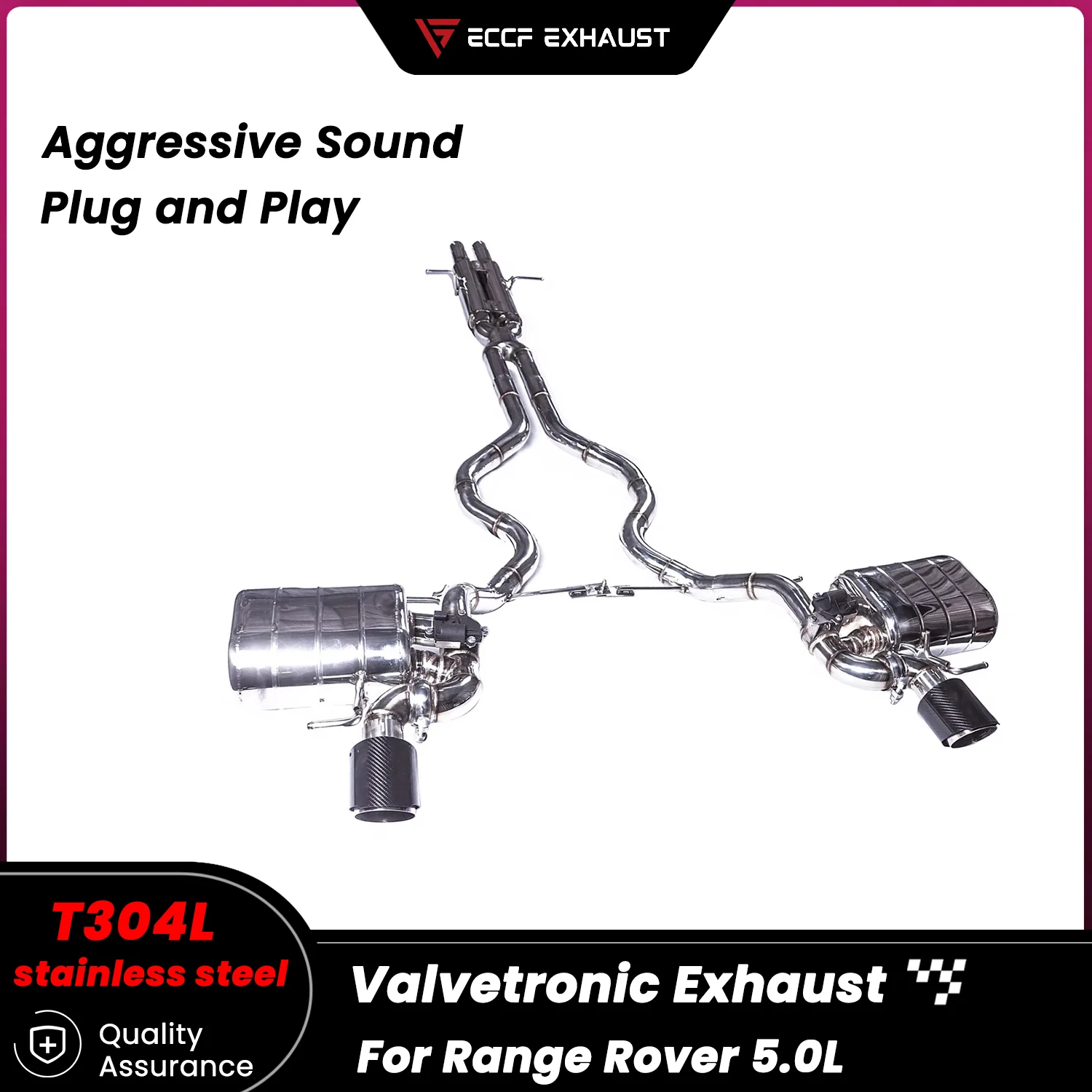 

Агрессивный звуковой клапан Catback выхлоп из нержавеющей стали для Range Rover 5.0L Unleash Максимальная производительность