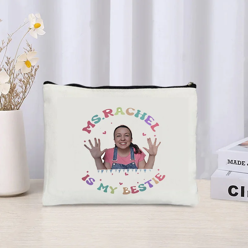 Ms Rachel Fan Co Ms Rachel Is My Besti حقيبة تسوق جرافيك حمل Harajuku للمتسوقين حقيبة بنات قماش حقيبة كتف أنثى Ulzzang