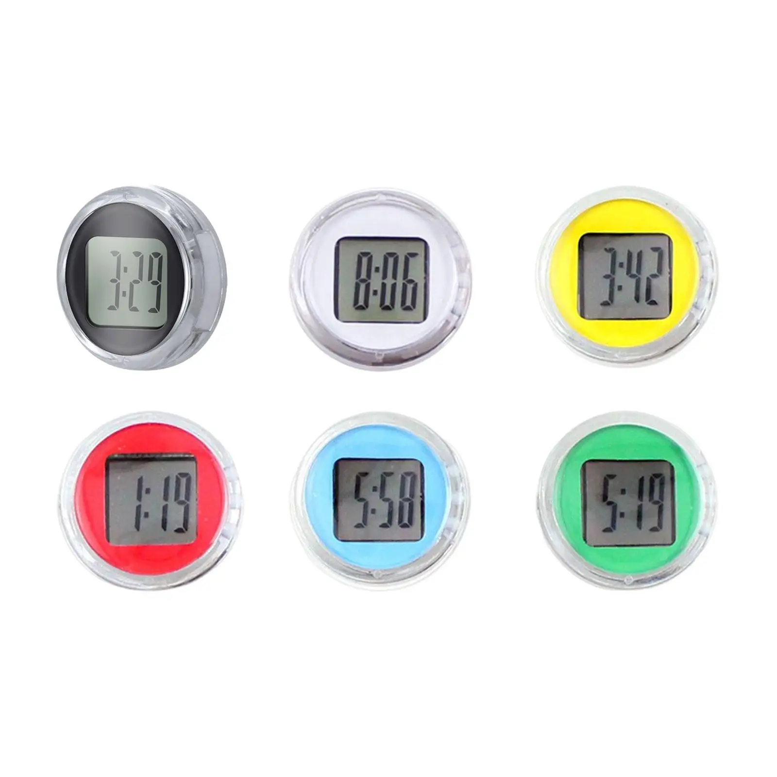 Motorcycle Clock Sticky on Watch Motorcycle Handlebar Clock Waterproof Mini