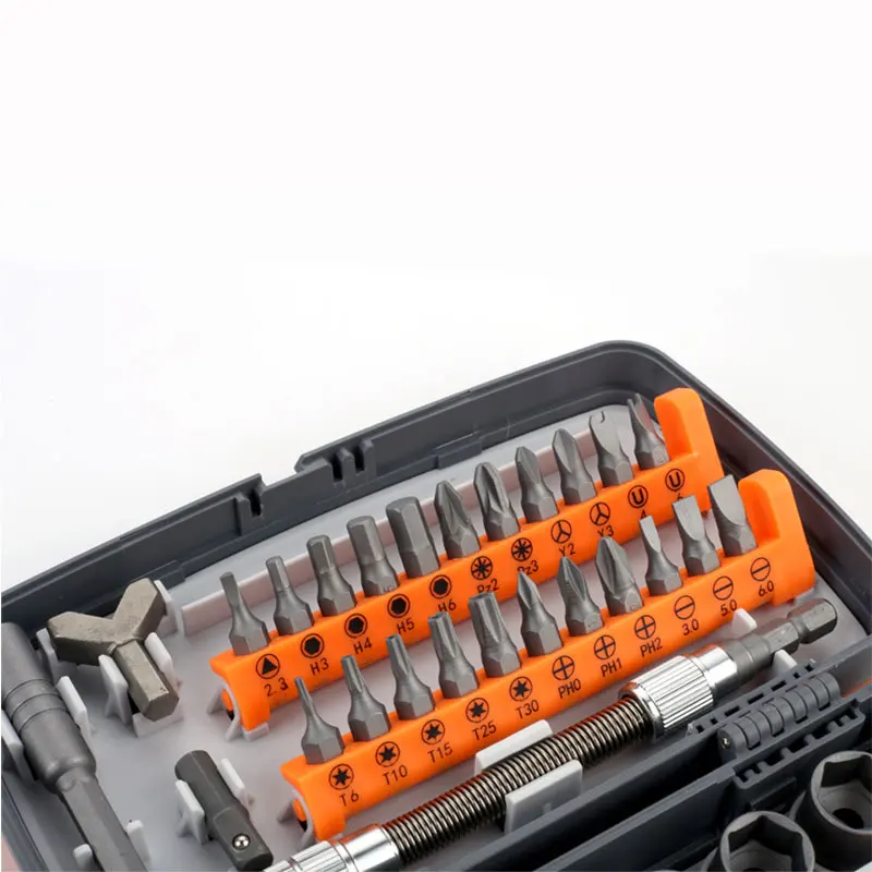 38 in 1 Screwdriver Set Retractable Household Multifunctional Plum Shaped Rice Word Ratchet Screwdriver Box 1 Set