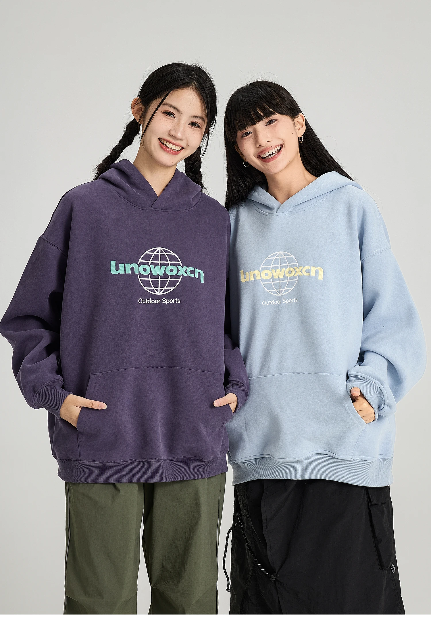 

2024 autumn and winter new niche printed hoodie sweater trendy brand sweater loose casual pure cotton hoodie sweater