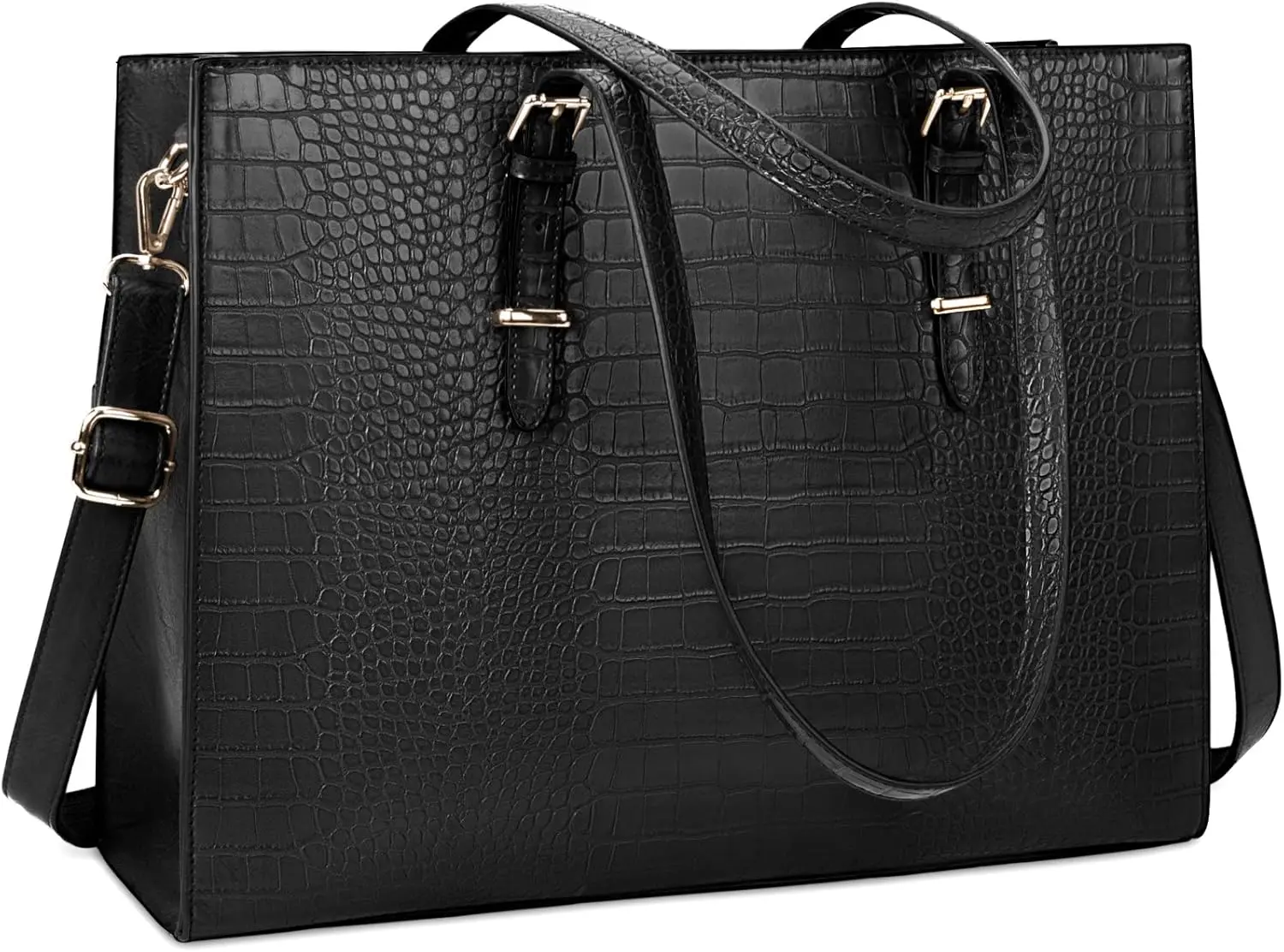 Bolso para ordenador portátil de 15,6 pulgadas, bolso de mano para ordenador portátil, maletín de cuero con clase para ordenador, bolso de trabajo, bolso de hombro profesional para oficina y negocios