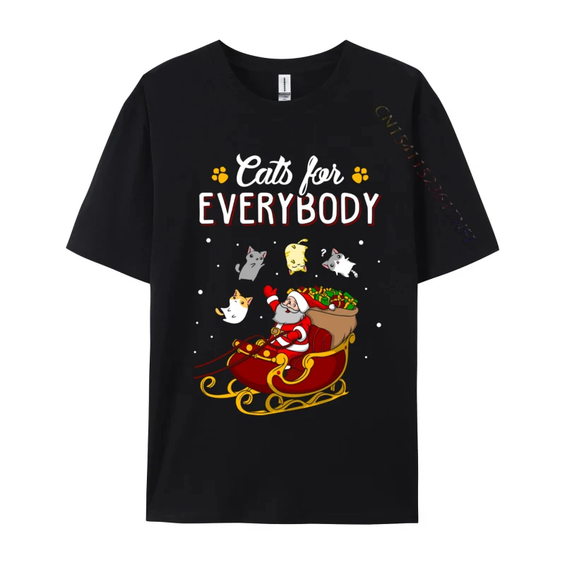 

Cats For Everybody Cat Christmas Ugly Christmas T-Shirt Hiphop T Shirts Punk Tshirts For Men Top Quality Fashion Print Tees