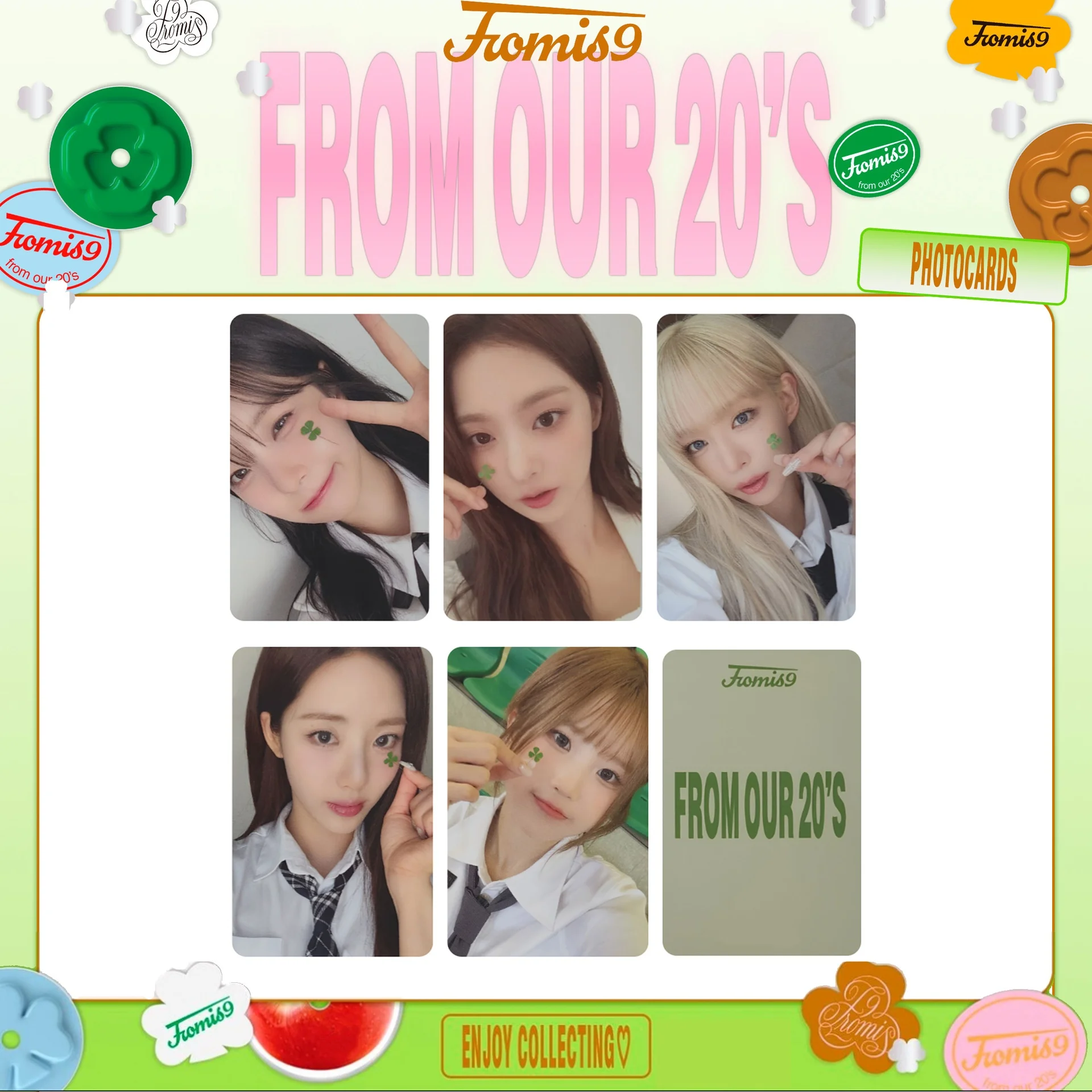 

Kpop Fromis_9 From Our 20's Album Card Soundwave Card Lucky Card MUSIC Card Ji-won Seulyn Juri Seo-yeon Fans Collection Gift