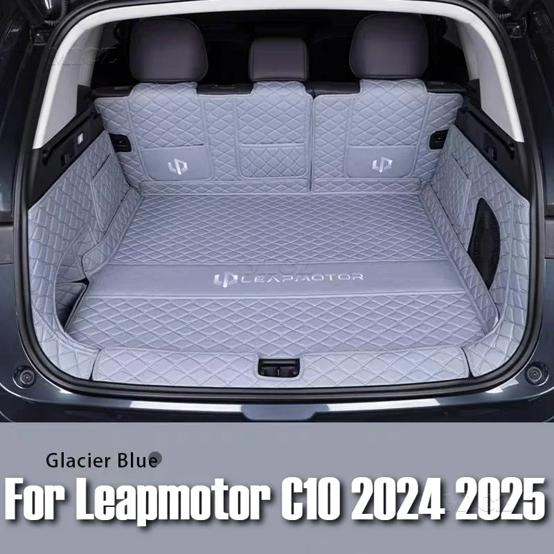 

2024 2025 For Leapmotor C10 Trunk Mats Leather Durable Cargo Liner Boot Special Dedicated Surrounded Carpets Car Accessories