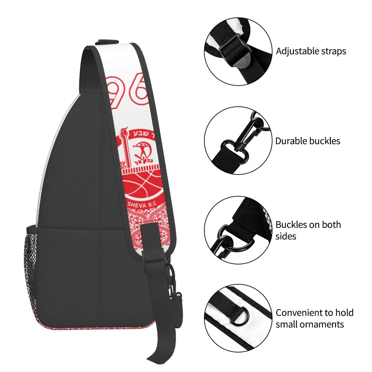 Israel Hapoel Beer Sheva Bc Crossbody Sling Bag Shoulder Backpack Crossbody Chest Bag for Women & Men