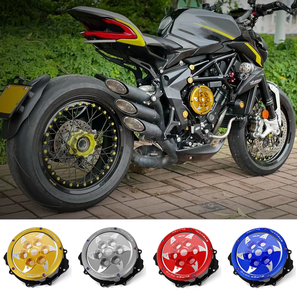 Clear Clutch Cover Spring Pressure Plate For MV AGUSTA Brutale Dragster 800 RC RR Stradale Turismo Veloce 800 3 cylinders