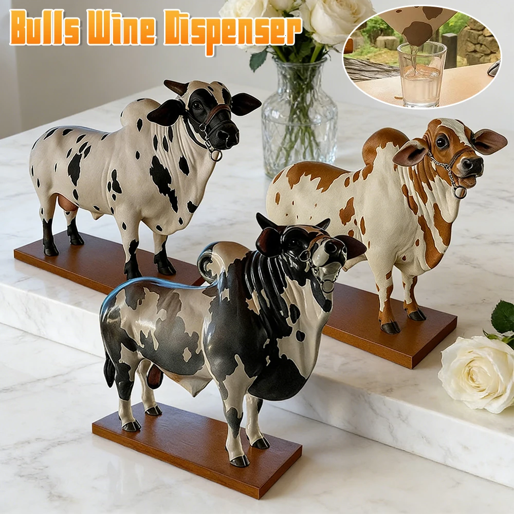 

Диспенсер для алкоголя ручной работы в форме животного с подставкой, многофункциональный контейнер для напитков, диспенсер для ликера в форме быка для бурбона и виски
