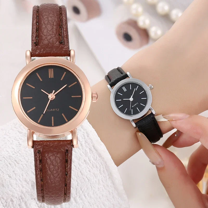 2024 New Women\'s Watch Student Simple Leisure Retro Quartz Watch Belt Watch Wholesale