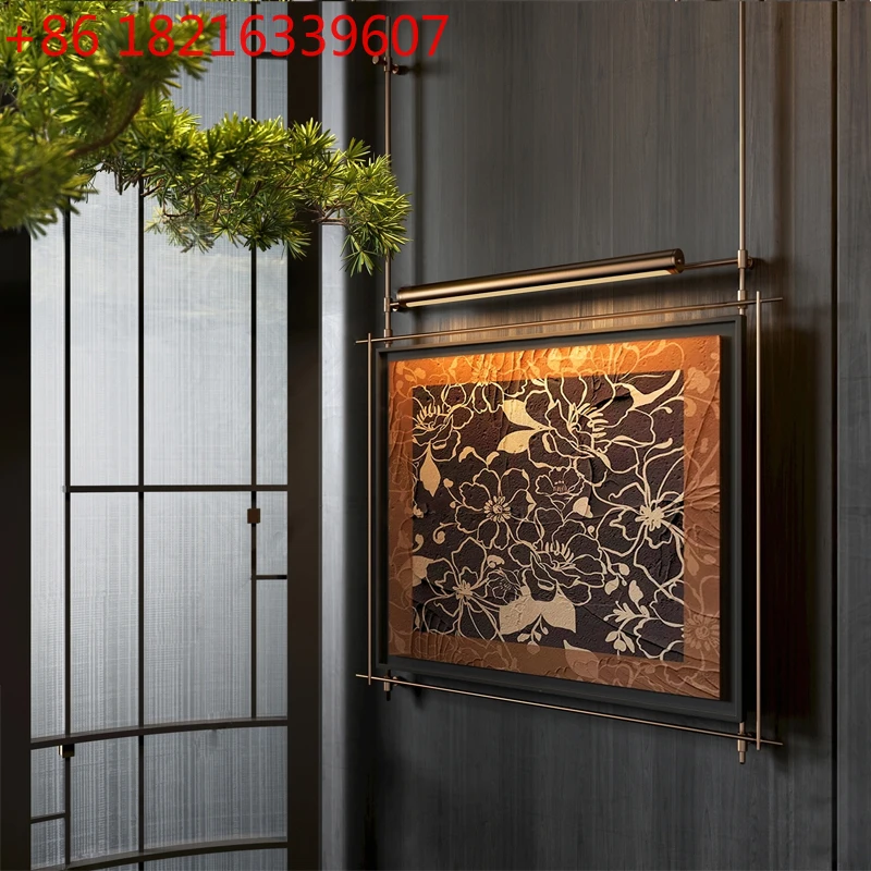 

French retro painting office study painting Chinese antique decorative painting