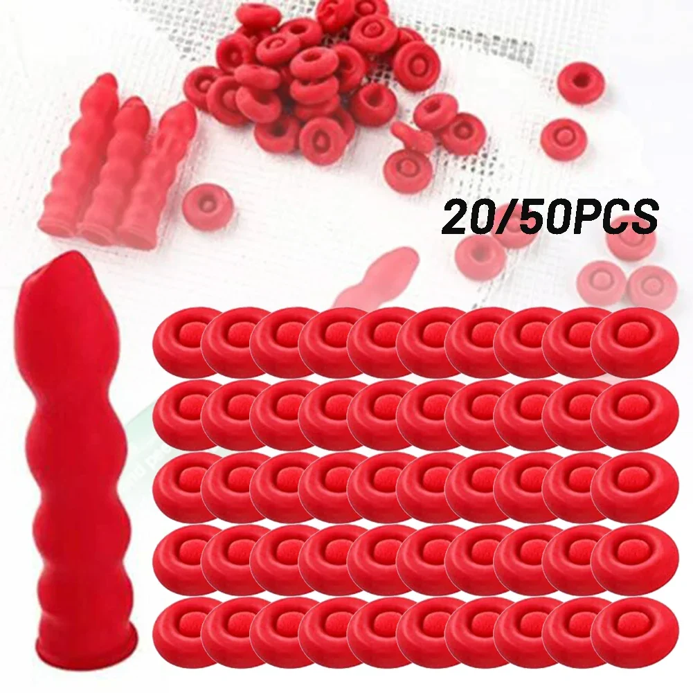 Caulking Gun Nozzles Cap, Red Caulk Saving, Saver Tube Covers for Seling, Preservando Ferramentas de Construção Acabamento, 20 Pcs, 50Pcs