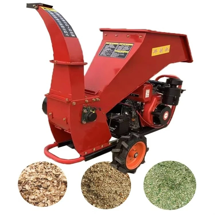 Automatic Small Wood Chipper Wood Brush Root Shredder Tree Branch Crusher Sawdust Grinder Pallet Wood Crusher Machine