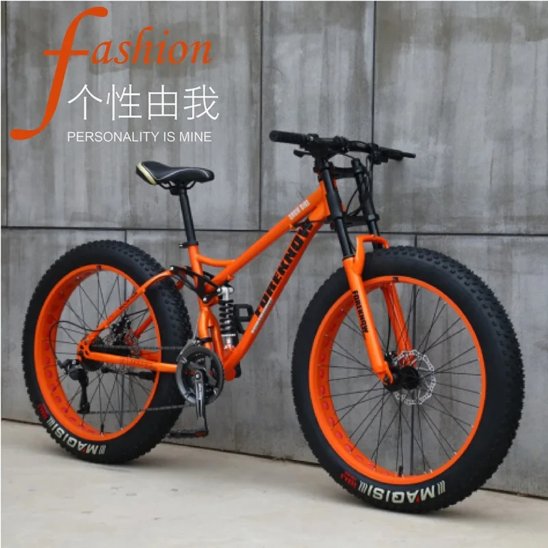 26 pollici MTB 4.0 Fat Tire Cross Country Bicycle Beach Snow Bike Full Suspension Fatbike freno a disco 30 velocità Mountain bicicleta