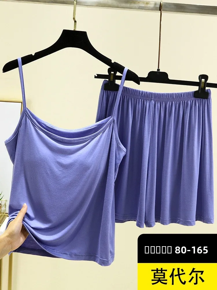 طقم ملابس منزلية صيفية رفيعة مشروط ثوب نوم نسائي كاجوال ملون مستدير Ne ort Sve Nightdr #3