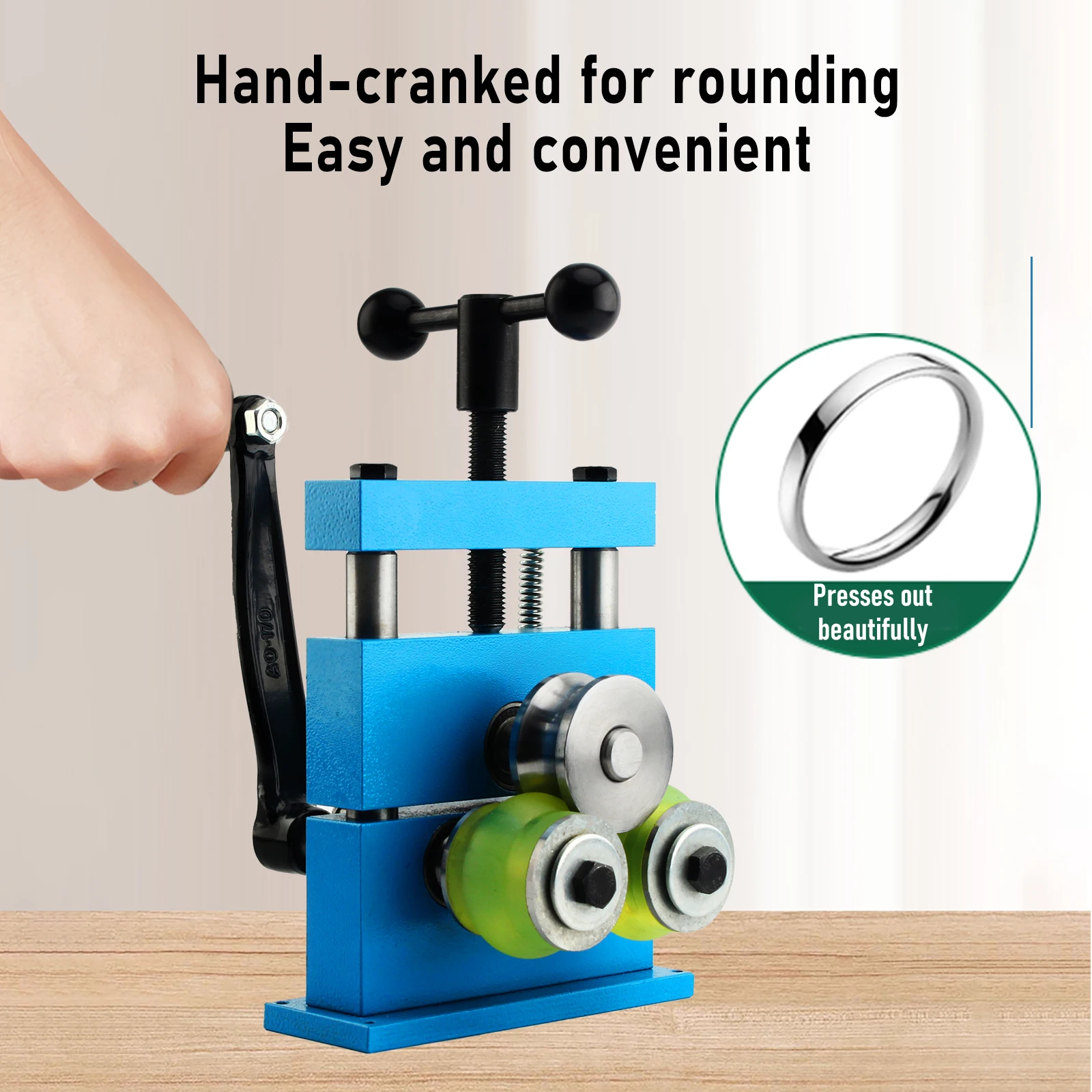 Hand-operated Bracelet Bending Machine Manual Bracelet Ring Pressing Machine Stainless Steel Rolling Machine Gold Jewelry Tools