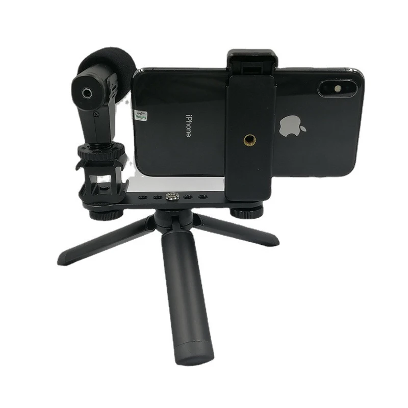 アルミニウム製カメラシューズアダプター,トリプルコールドシューズ,LEDライトモニター,マイク,フラッシュビデオ