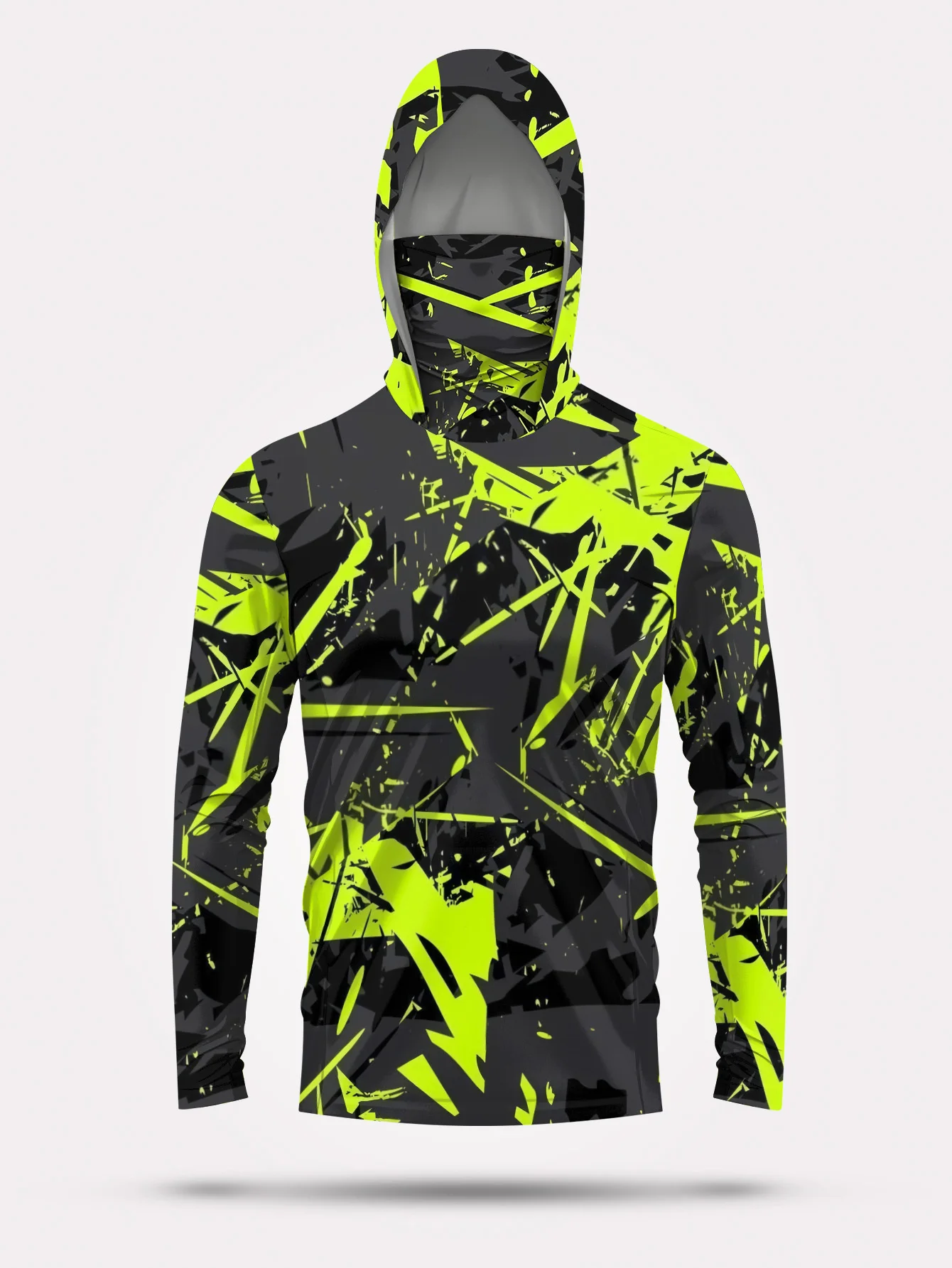 Fishing Shirts Men Sun Protection Hoodie Mask All-in-one Fishing Clothing Ropa Pesca Hunting Camping Angling T-shirt image 4