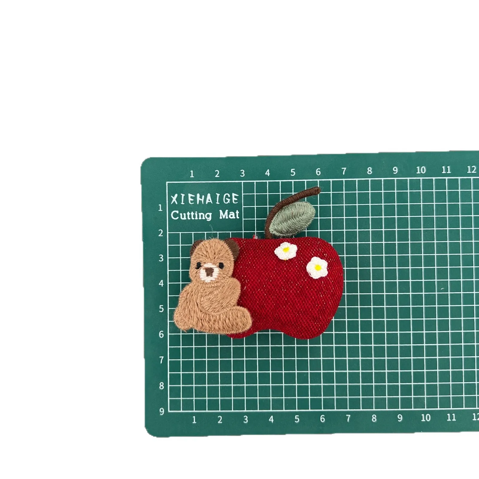 DIY Brooch Pin Sweet Fruit Bear Cotton Filled Linen Small Lightweight Red Brown for Kids Scarf Bag Charm Daily