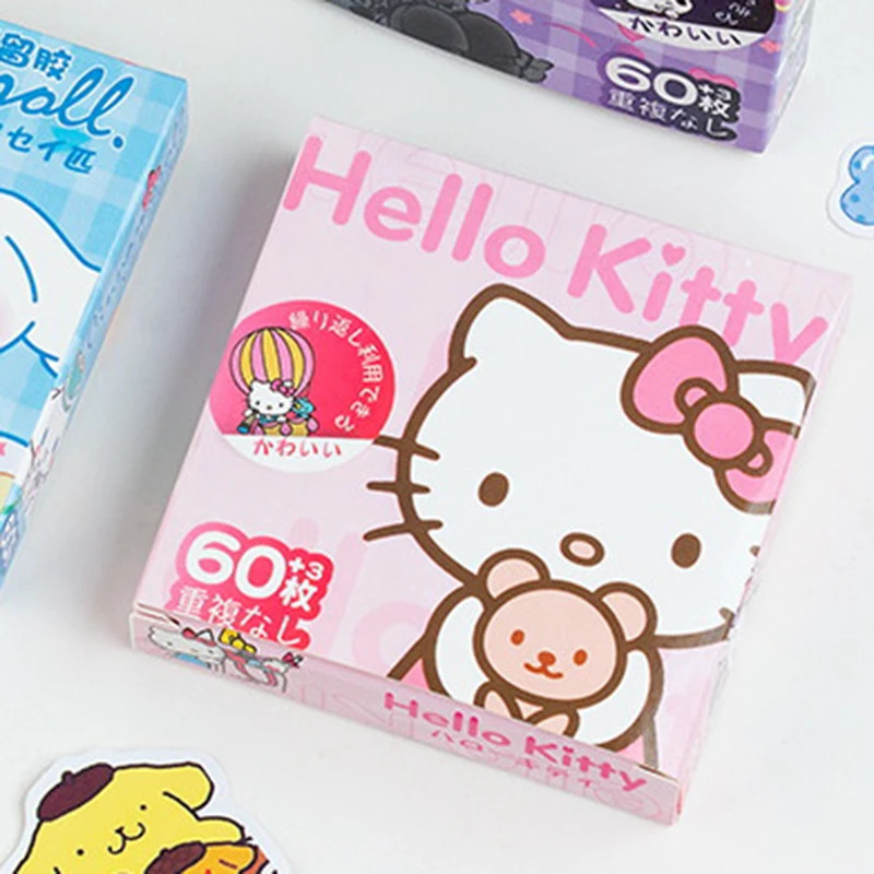 

60 шт., водостойкие наклейки «Hello Kitty»