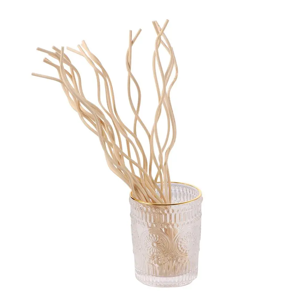 Natural 10 pcs Reed Wavy Rattan for Bedroom Toilet Aromatherapy Diffuser Replacement Home Decor Diffuser Sticks Volatile Stick