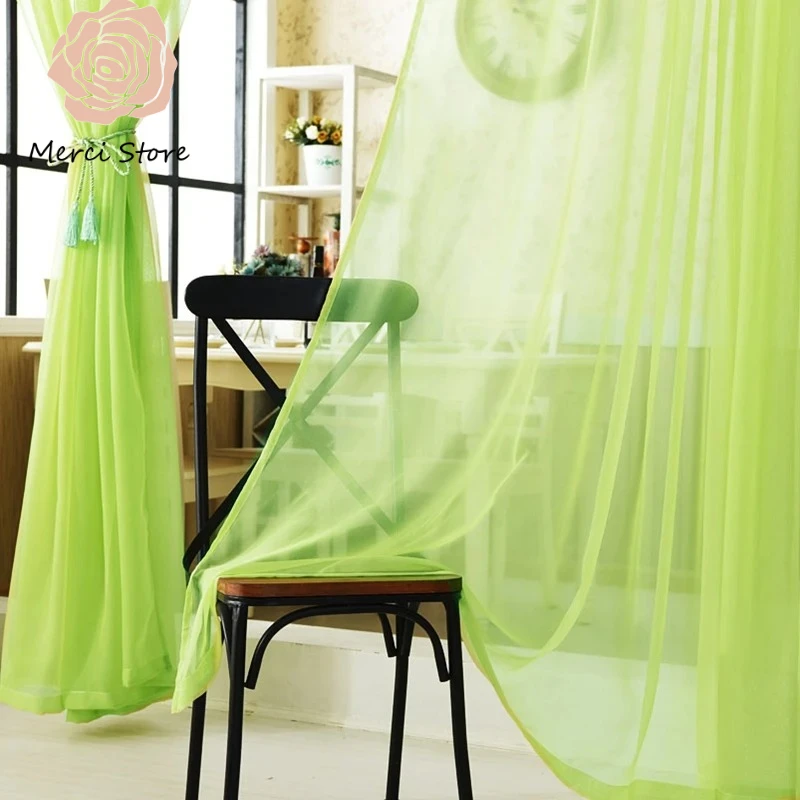 

Romantic Wedding Ceiling Tulle Curtains for Living Room All Match Soft Multi Color Window Treatment Blinds Drapes Filtering