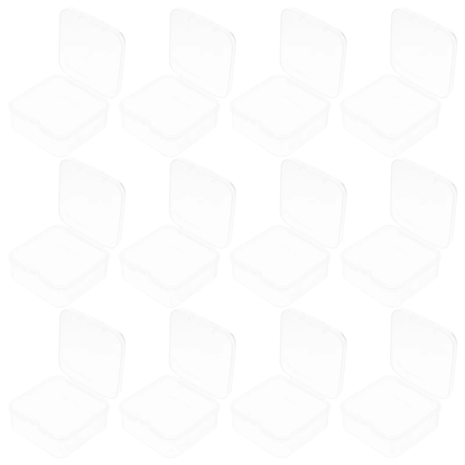 

20 Pcs Square Storage Box Containers for Supplies Bead Portable Small Organizer Countertop