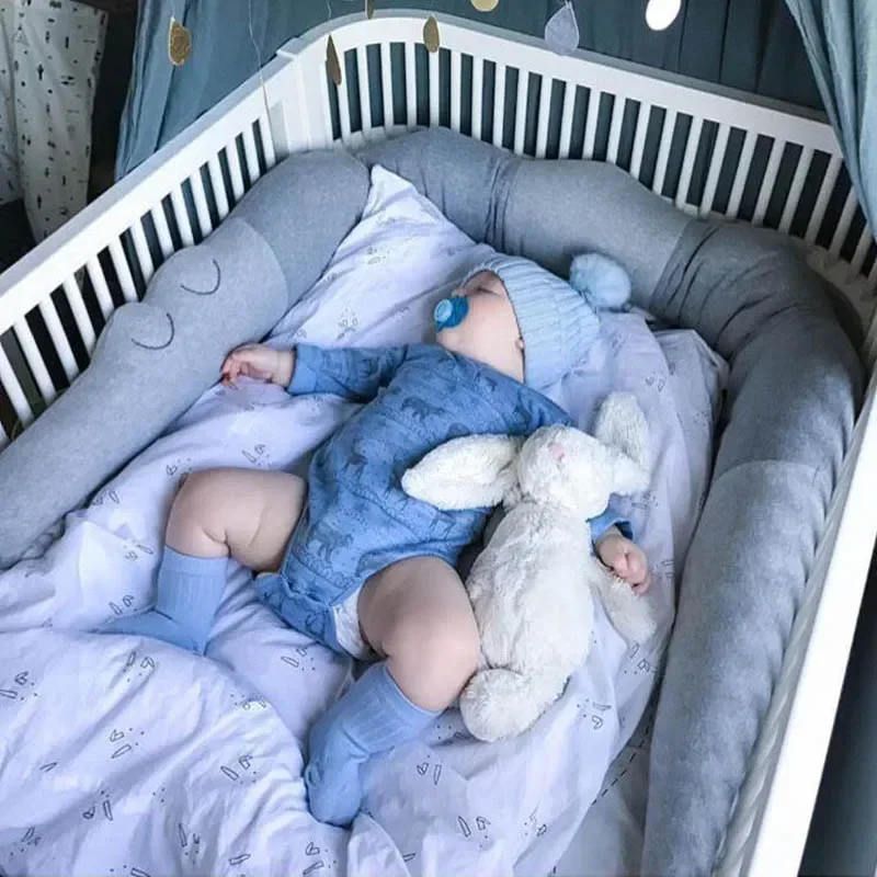 

Crocodile Newborn Baby Bed Crib and Fun Children Pillow Bumper Fence Essential Anti-Collision Bedding Protector