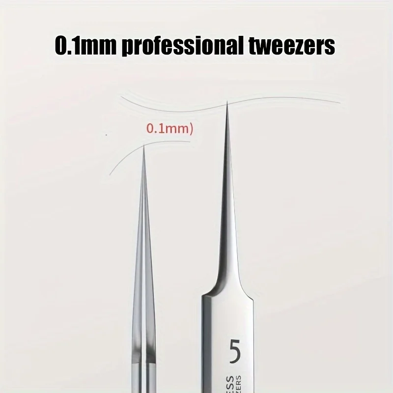 Ultra-fine No. 5 cell acne blackhead clip tweezers beauty salon special closed-mouth artifact acne needle beauty tool