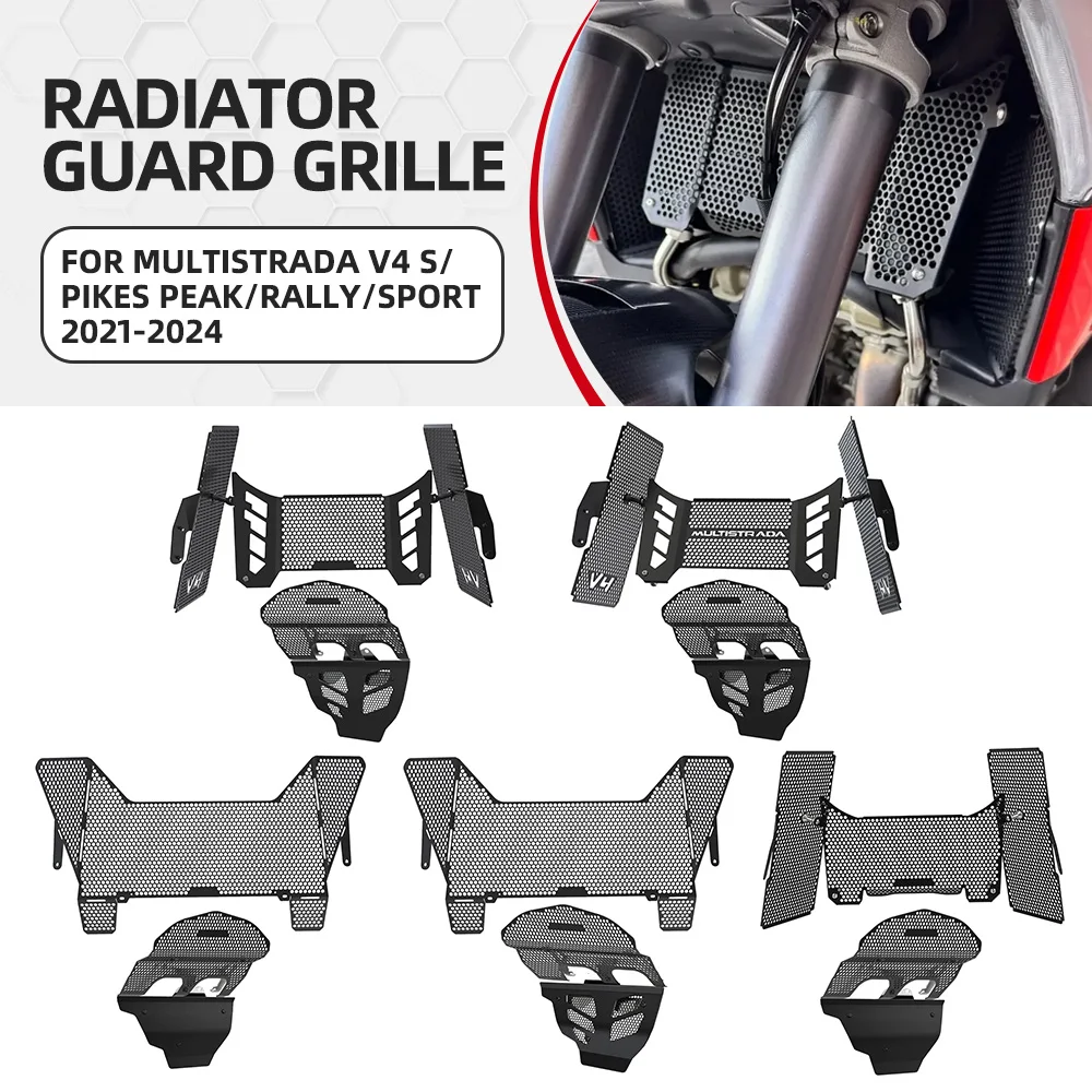 

Motorcycle Radiator Grille Cooler Engine Cylinder Guard Protector For Ducati Multistrada V4 S/Pikes Peak/Rally/Sport 2021-2024