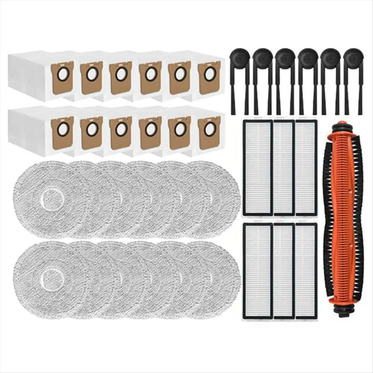 

37PCS for M40S OV31CN Vacuum Cleaner Spare Parts Anti- Roller Brush HEPA Filter Mop Cloth Dust Bag 【A73 AcePro】