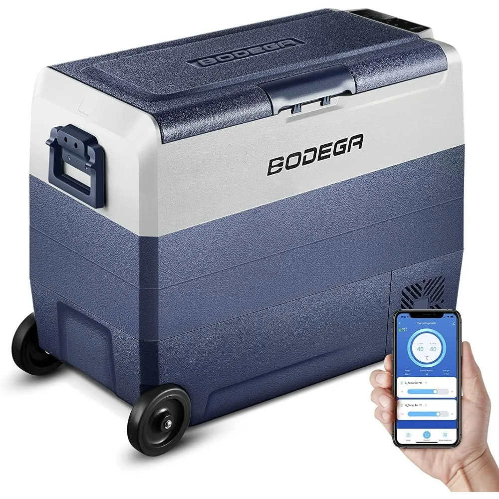 

12 Volt Refrigerator Portable Freezer, Car Fridge Dual Zone APP Control, 64 Quart（60L）-4℉-68℉ RV Electric Compressor Cooler