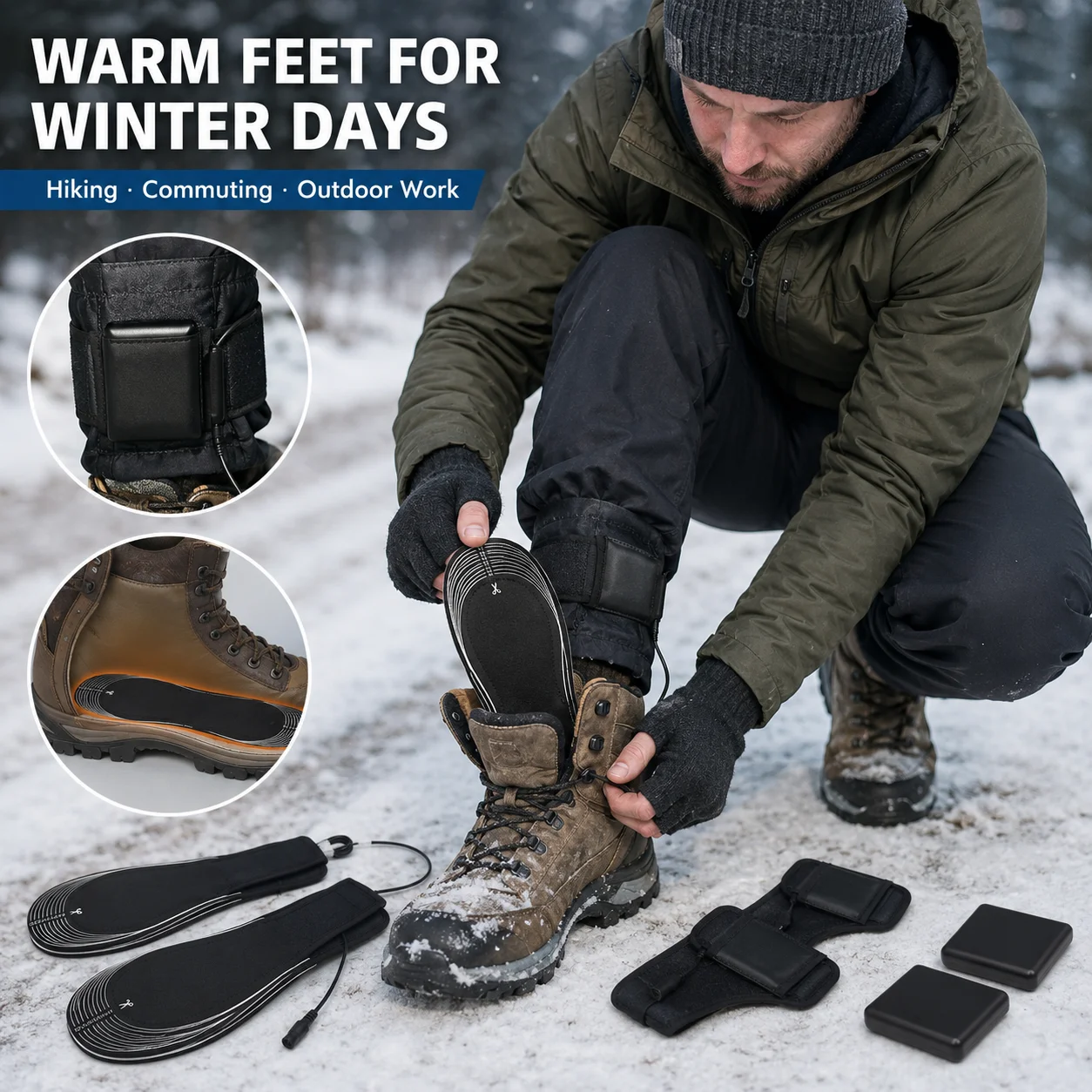 USB 충전식 발열 깔창 5V 풀풋 워머, 사이즈 조절 - Heated Insole Rechargeable 리뷰 및 가격