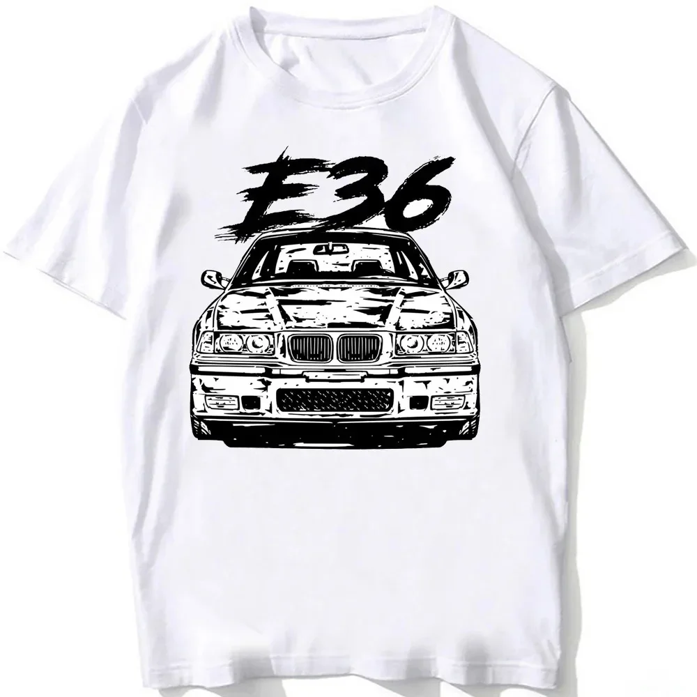 Summer Men Short Sleeve Old Legend E30 M3 Classic Car T-Shirt Retro Germany EUDM-E34 M5 Tshirts  Boy Casual Tops Man White Tees