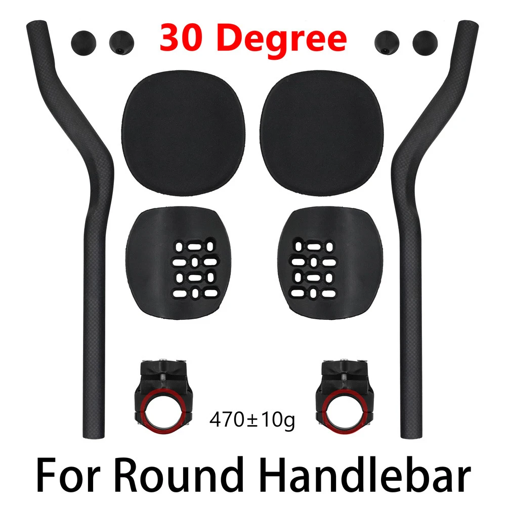 Carbon Road Lenker Fahrrad Rest Bar TT Lenker Clip On Aero bar 30 ° /45 ° Triathlon-Lenker