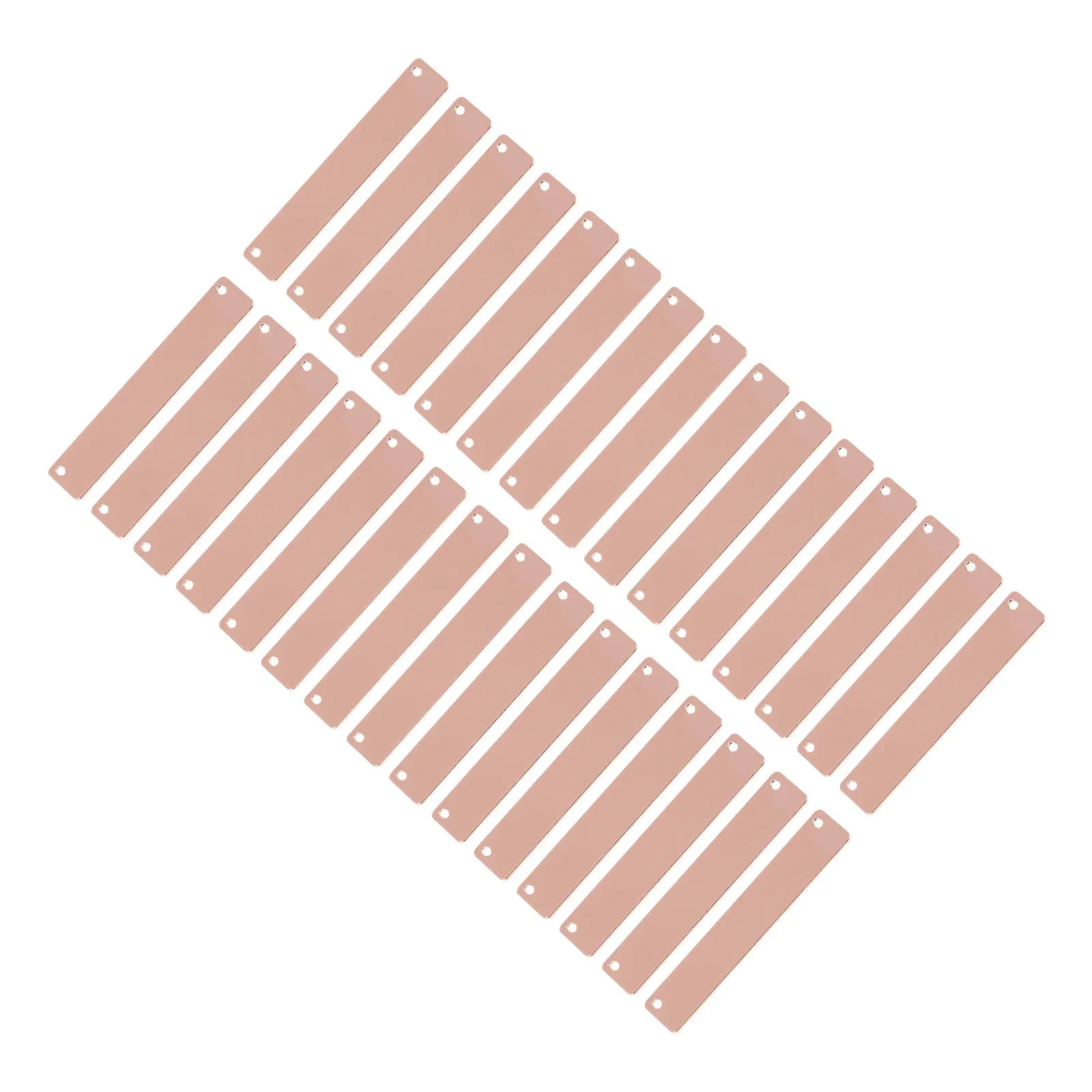 

30Pcs Copper Pendants Engraved Strip DIY Necklace Making Supplies Jewelry Charms for Handmade Crafts Key Chains