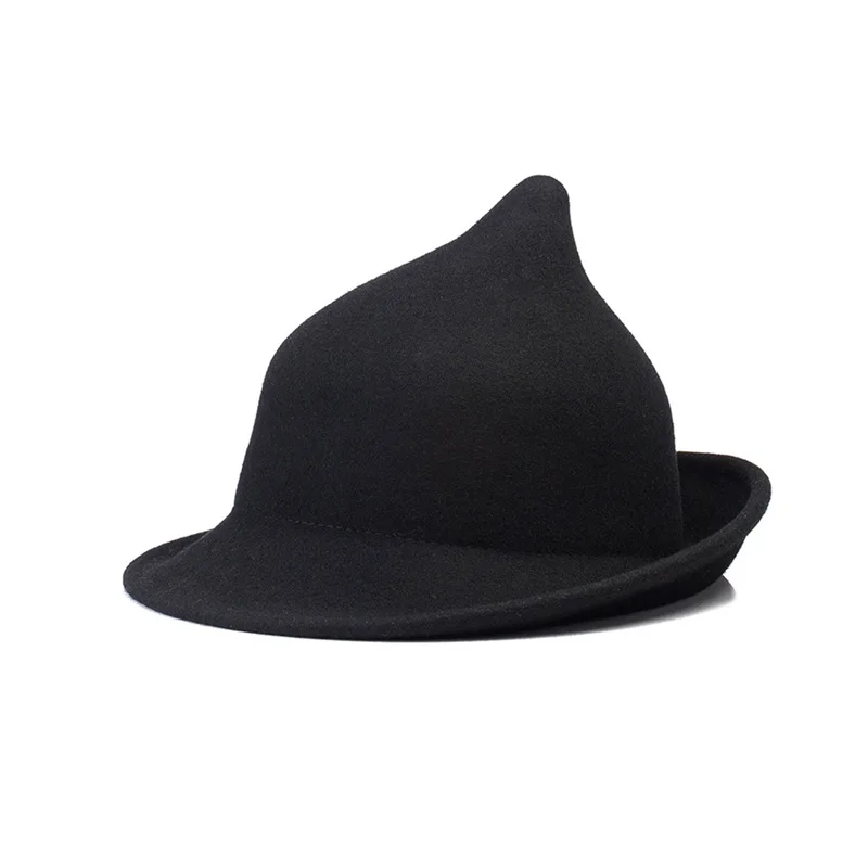 Adjustable Winter/Spring Euro-Fashion Personalized Magic Wool Circumference Hat Stage Design Felt Banded Winter Hats