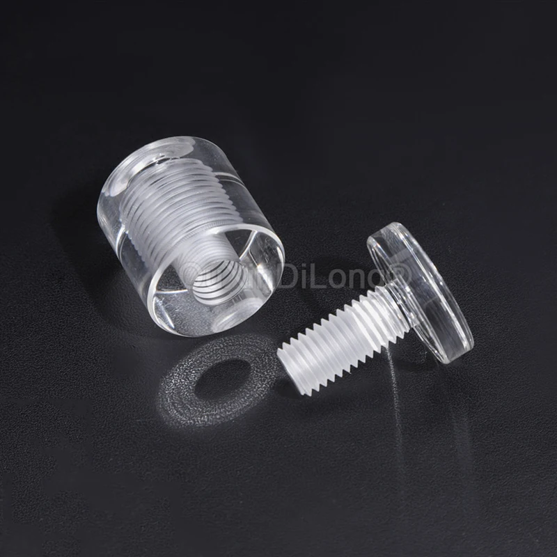 

NEW 100PCS Transparent Acrylic Standoffs Advertising Nails Screws Billboard Signage Signs Poster Artworks Glass Standoff Pins