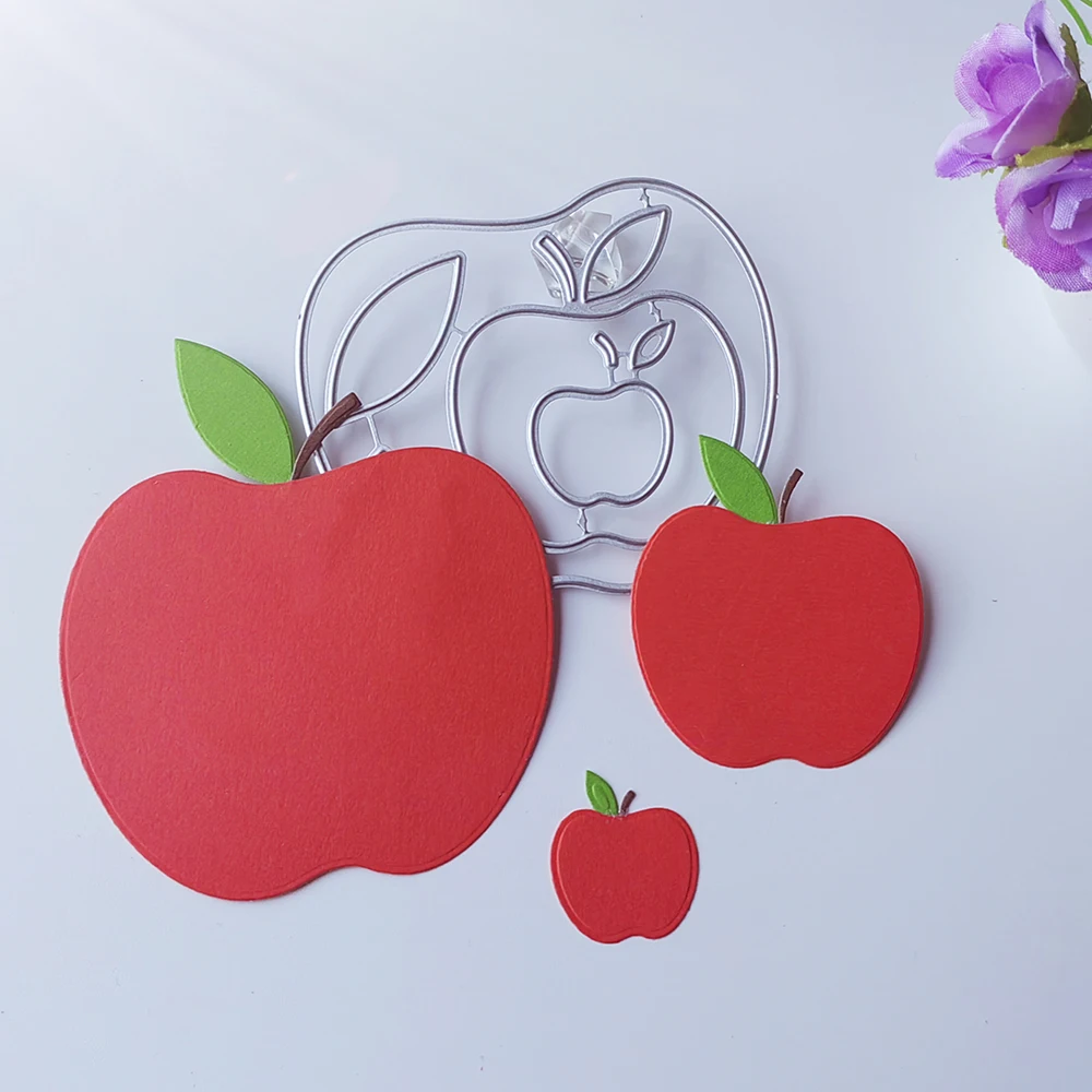 New Apple with 3 specifications cutting dies scrapbook decoration embossed photo album decoration card making DIY crafts