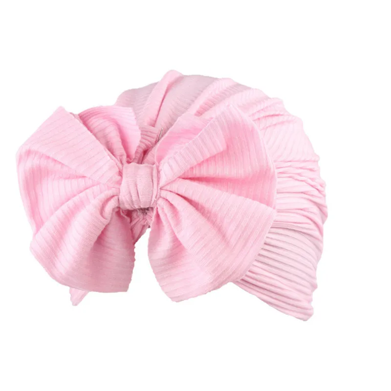 New Fashion Flower Baby Hat Newborn Elastic Baby Turban Hats for Girls 10 Colors Cotton Infant Beanie Cap 1 PC