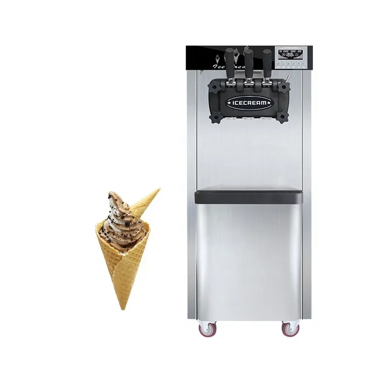 Factory Sales 18-22L/H Soft Serve  Ice Cream Machine 2+1 Flavors Professional Commercial Ice Cream Shop Use Ice Cream Machine