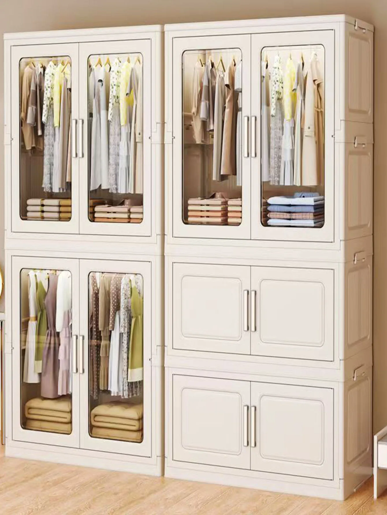 

Foldable Multi-Layer Baby Wardrobe Storage Cabinet Space-Saving Home Organizer for Bedroom Clothes & Trousers Closet Solution