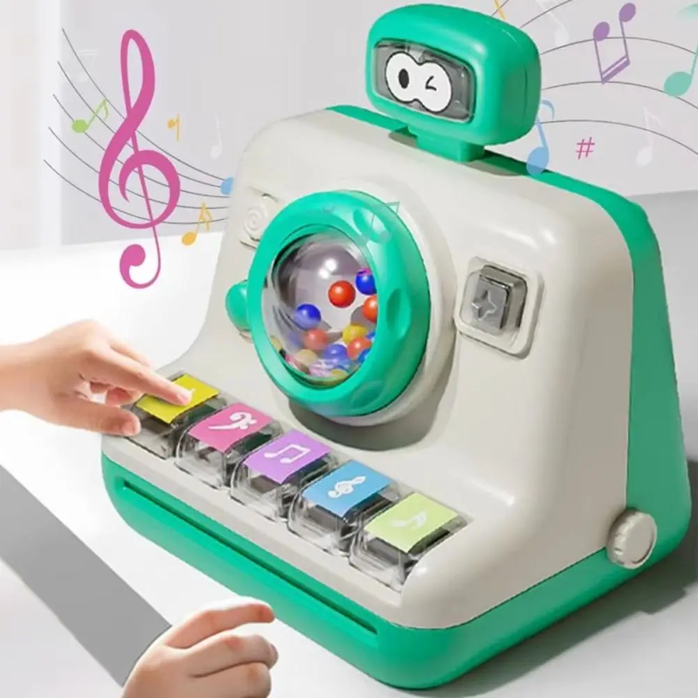 Early Education Children's Camera Piano Toy Multifunctional Learning Music Camera Finger Piano Toy with Music Score Light Baby