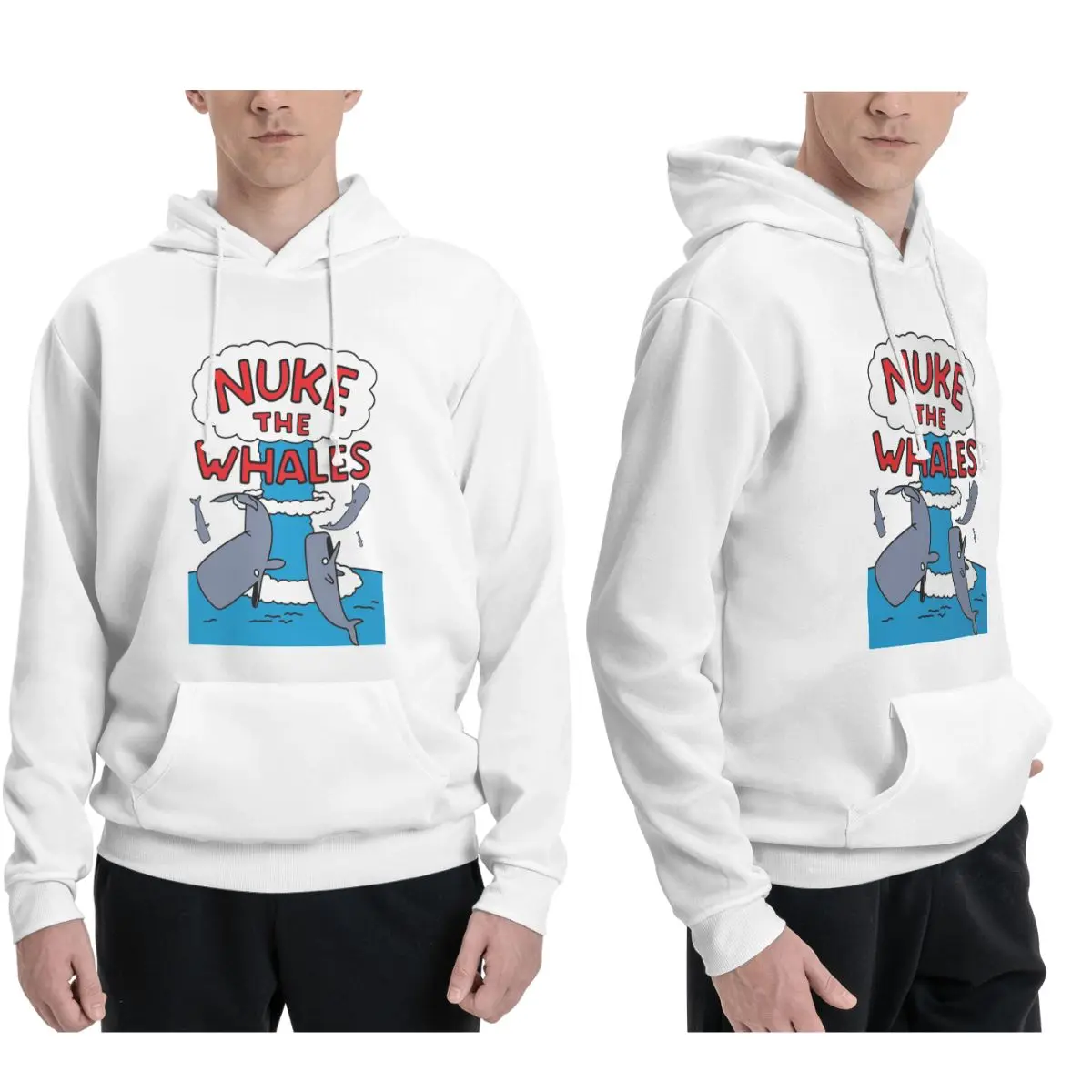 

Толстовки Nuke The Whales, мужские и женские повседневные пуловеры, толстовки в стиле хип-хоп, уличная одежда с длинными рукавами, осень-зима