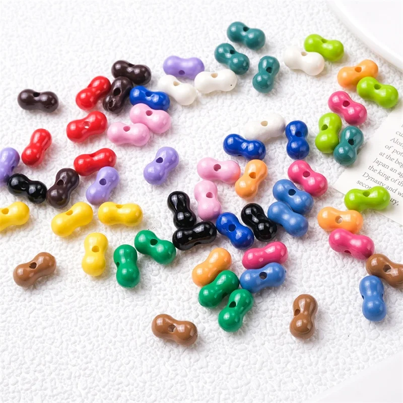 

Wholesale 180pcs/lot color print cartoon bone shape resin straight hole beads diy jewelry garment accessory