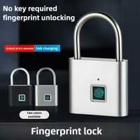 Intelligent Fingerprint Padlock Outdoor Door Waterproof and Rust Proof Electronic Padlock Head Anti-theft Password Lock