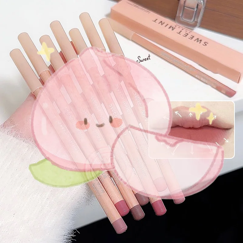 Długotrwały, łatwy do ostrzenia, idealny do konturowania ust, matowy ołówek do ust bez koloru, konturujący usta, szminka w pisaku.