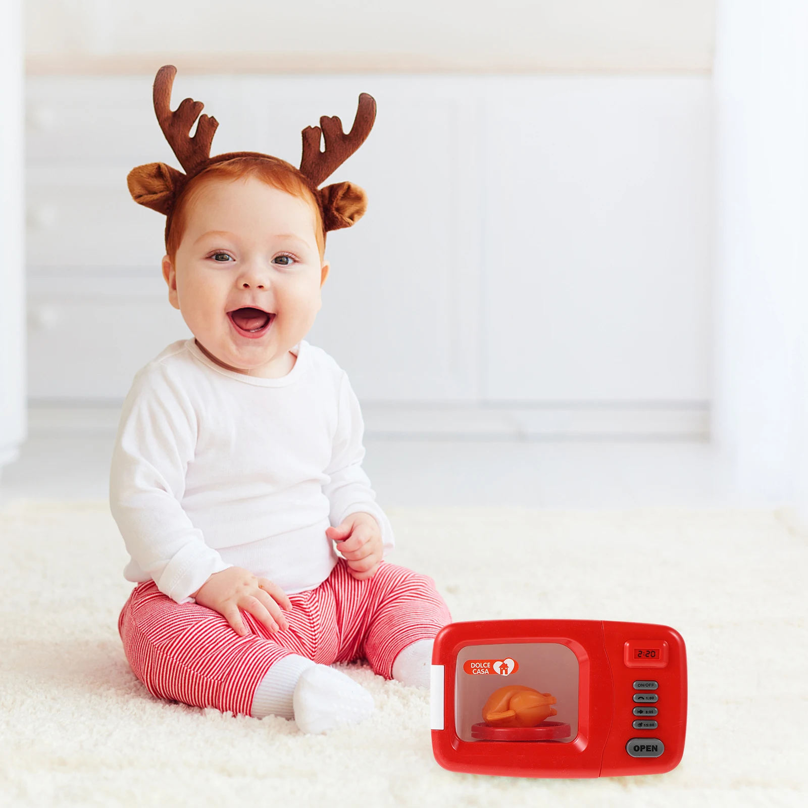 

Plastic Simulation Microwave Oven Toy Kids Plaything Lightweight Fun Creative Mini Home Appliance Child Imagination Training
