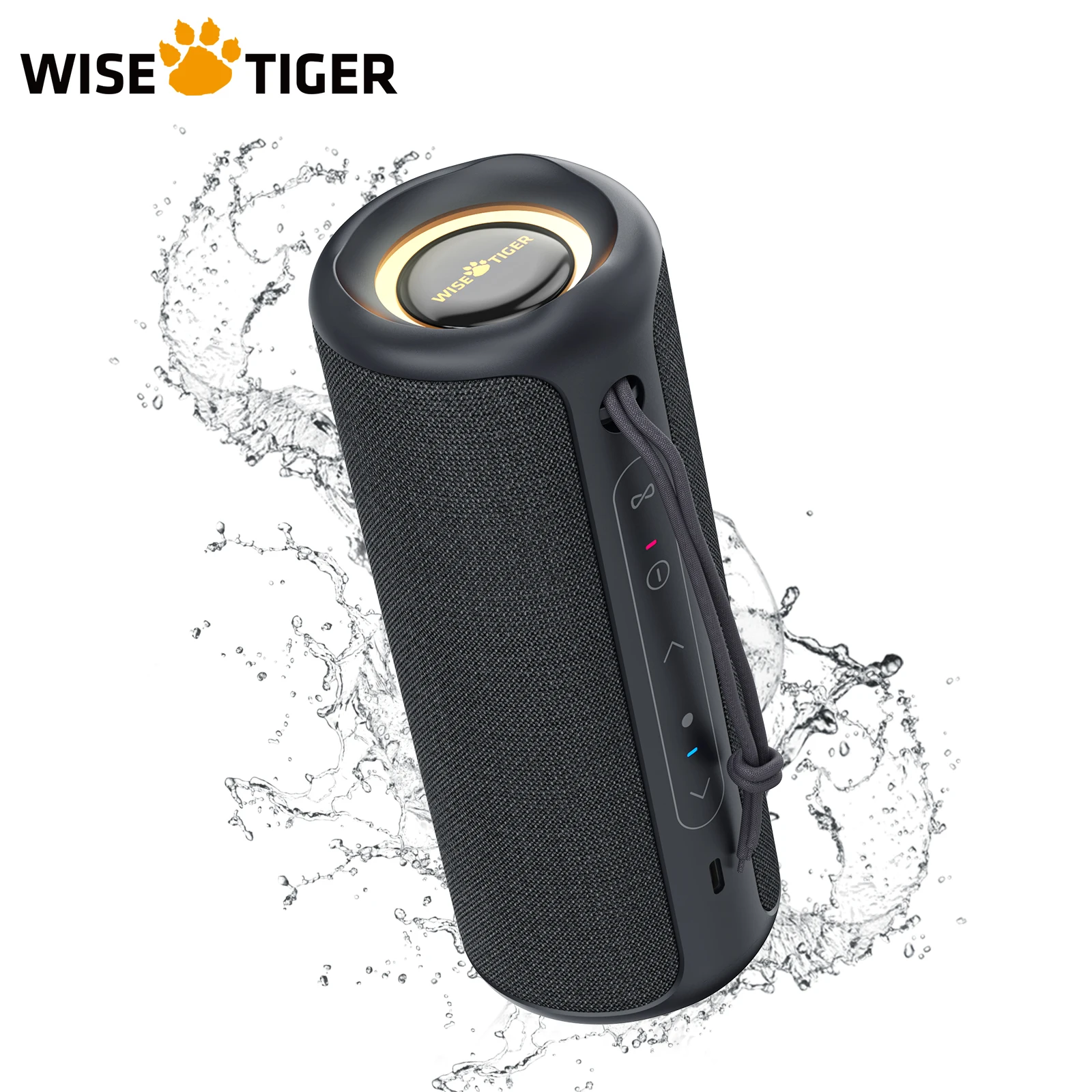 

WISETIGER P3 30W Outdoor Portable Bluetooth Speaker IPX7 Waterproof Sports Sound Box Bass Boost BT5.3 RGB Light TWS Connectivity