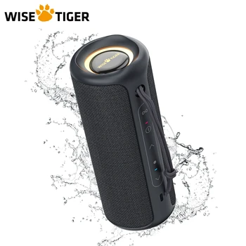 WISETIGER P3 30W Outdoor Portable Bluetooth Speaker IPX7 Waterproof Sports Sound Box Bass Boost BT5.3 RGB Light TWS Connectivity